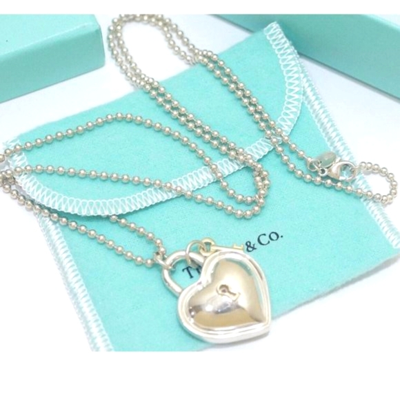 Tiffany & Co. Heart Lock Key Pendant Necklace - Picture 3 of 7